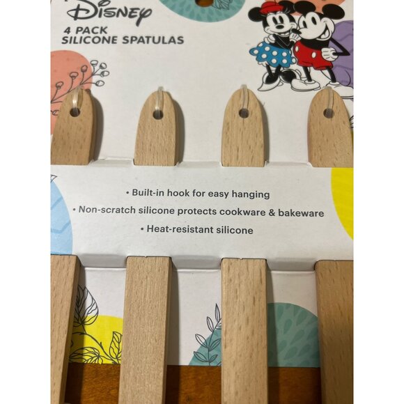 Disney 4 Pack Silicone Spatulas Easter Designs Mickey Minnie Mouse NEW - Picture 3 of 5